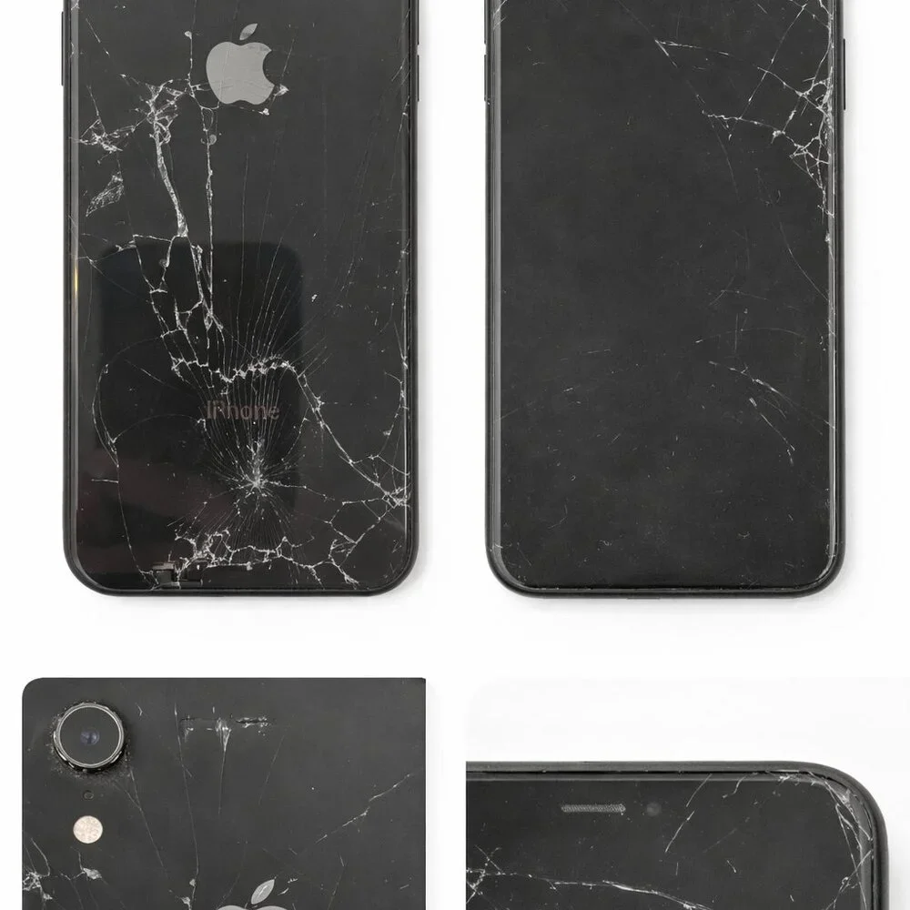 iPhone XR 64GB Black Cracked Screen/Back LCD Issue 80% Battery